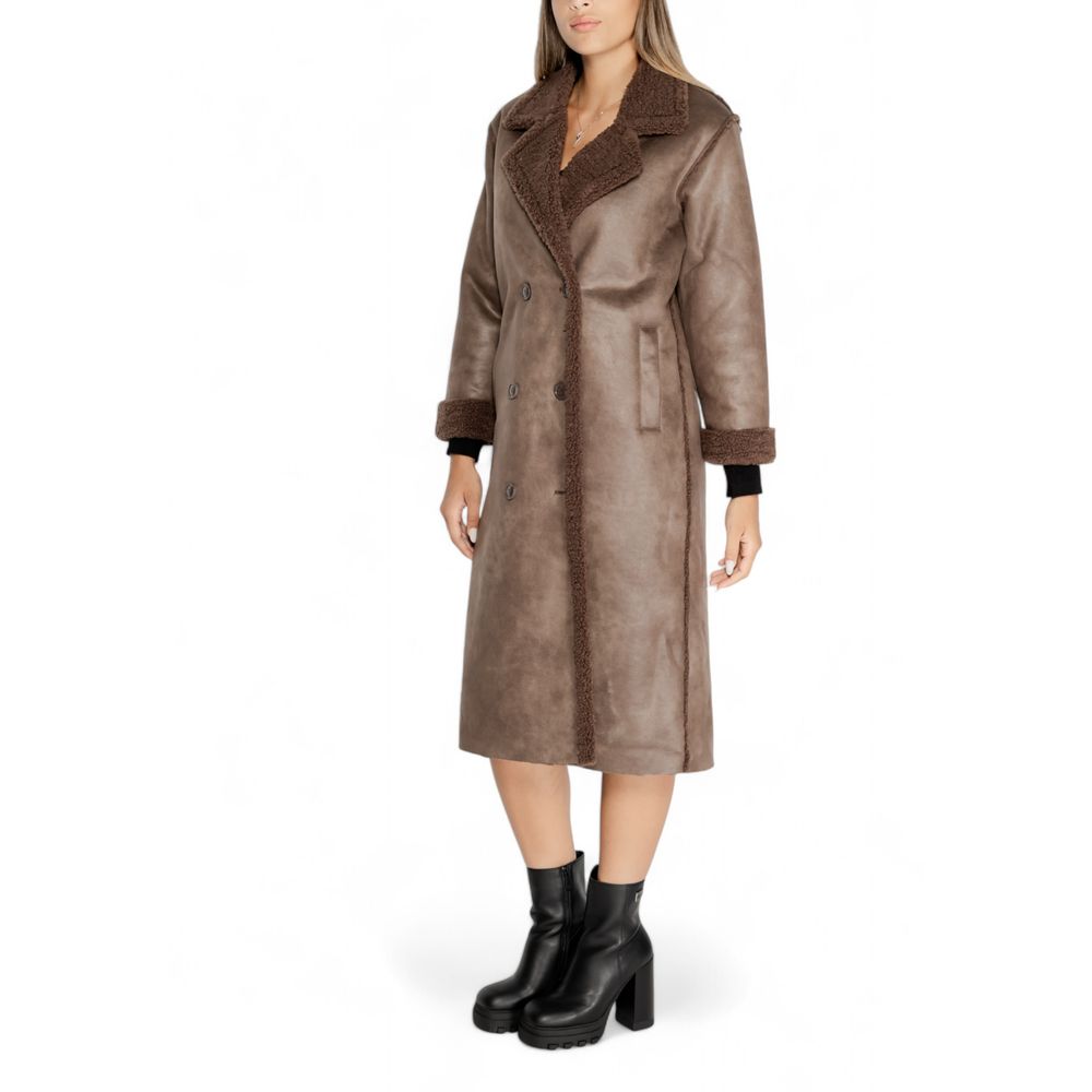 Cleré Brauner Polyester-Mantel